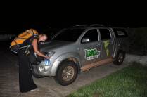 O feliz reencontro com a Fiona no nosso hotel em Paramaribo - Suriname